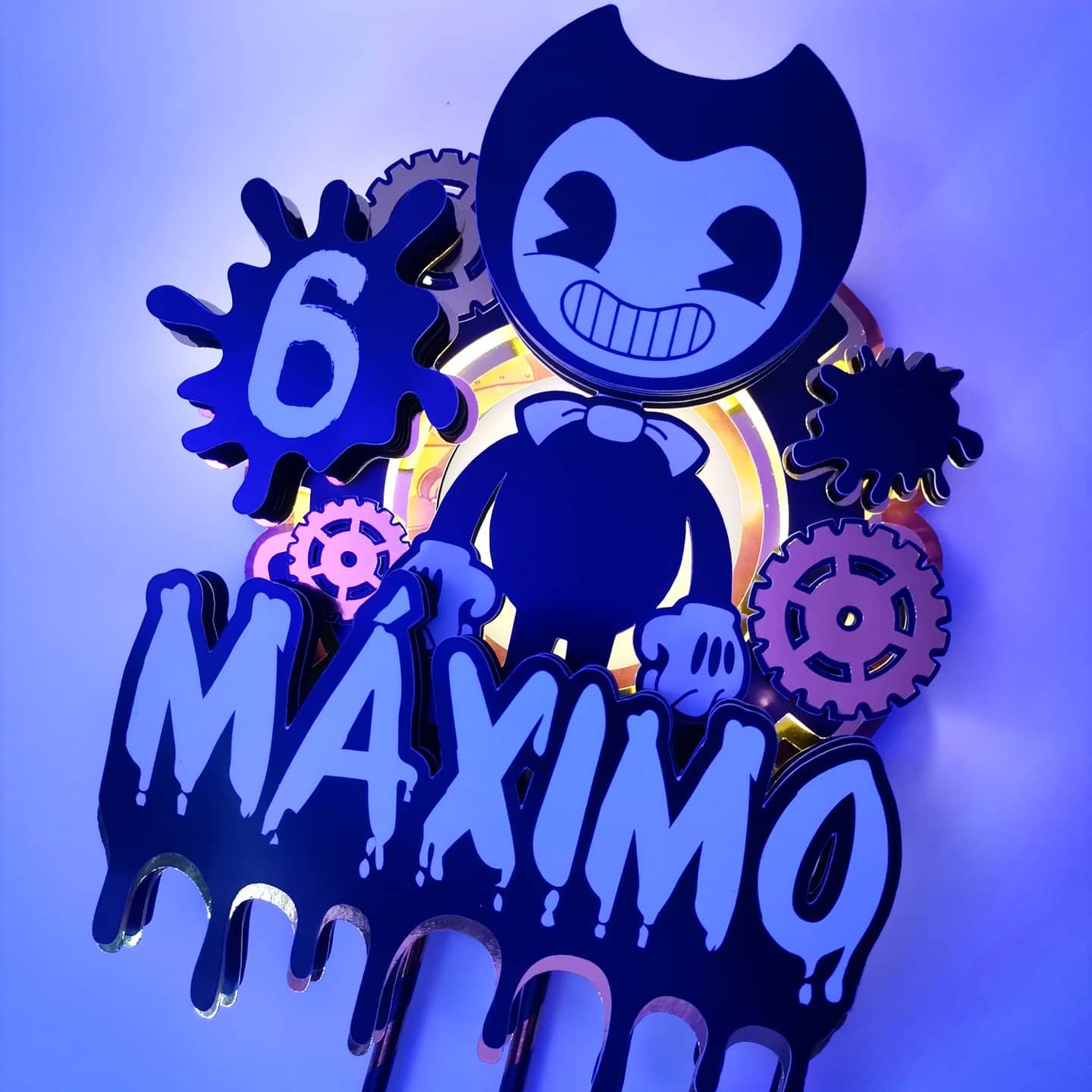 Cake topper efecto 3D + luces - Imagen 3